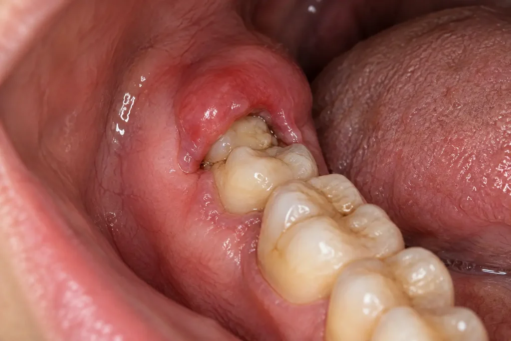 swollen gums around wisdom tooth