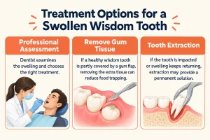 treatment options for gum swelling from wisdom tooth