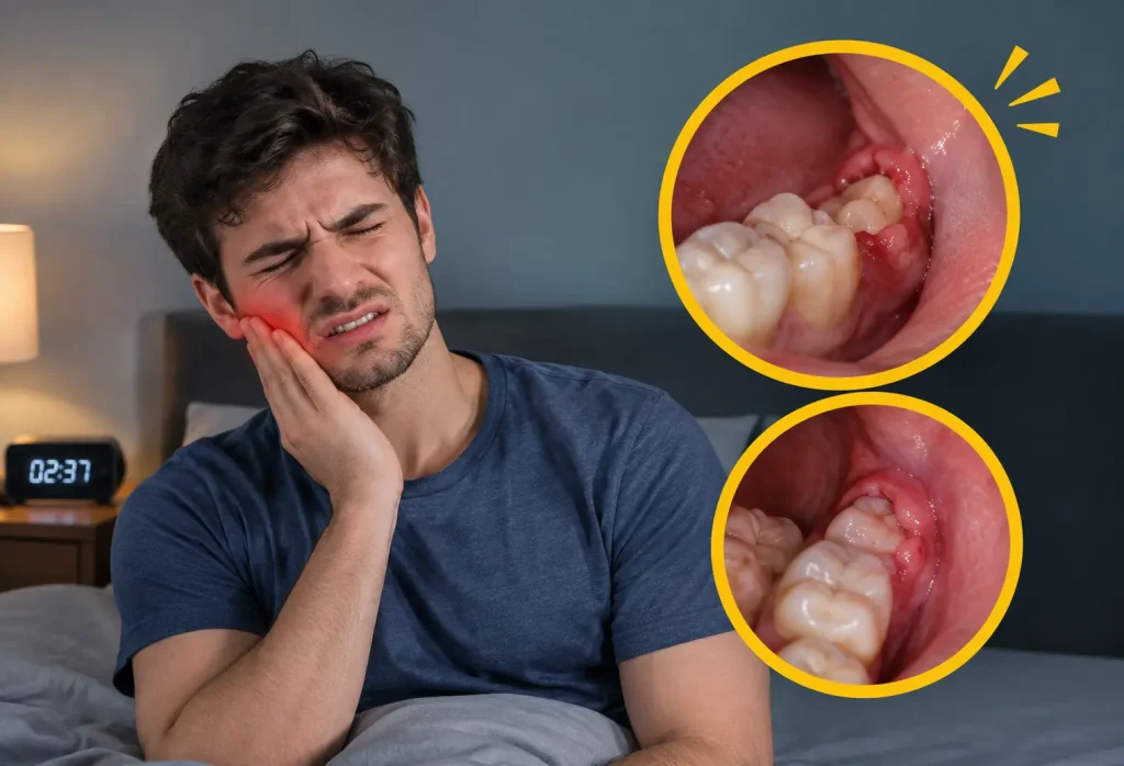 wisdom tooth pain at night