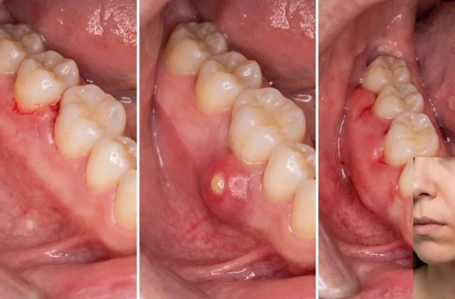 stage of gum abscess